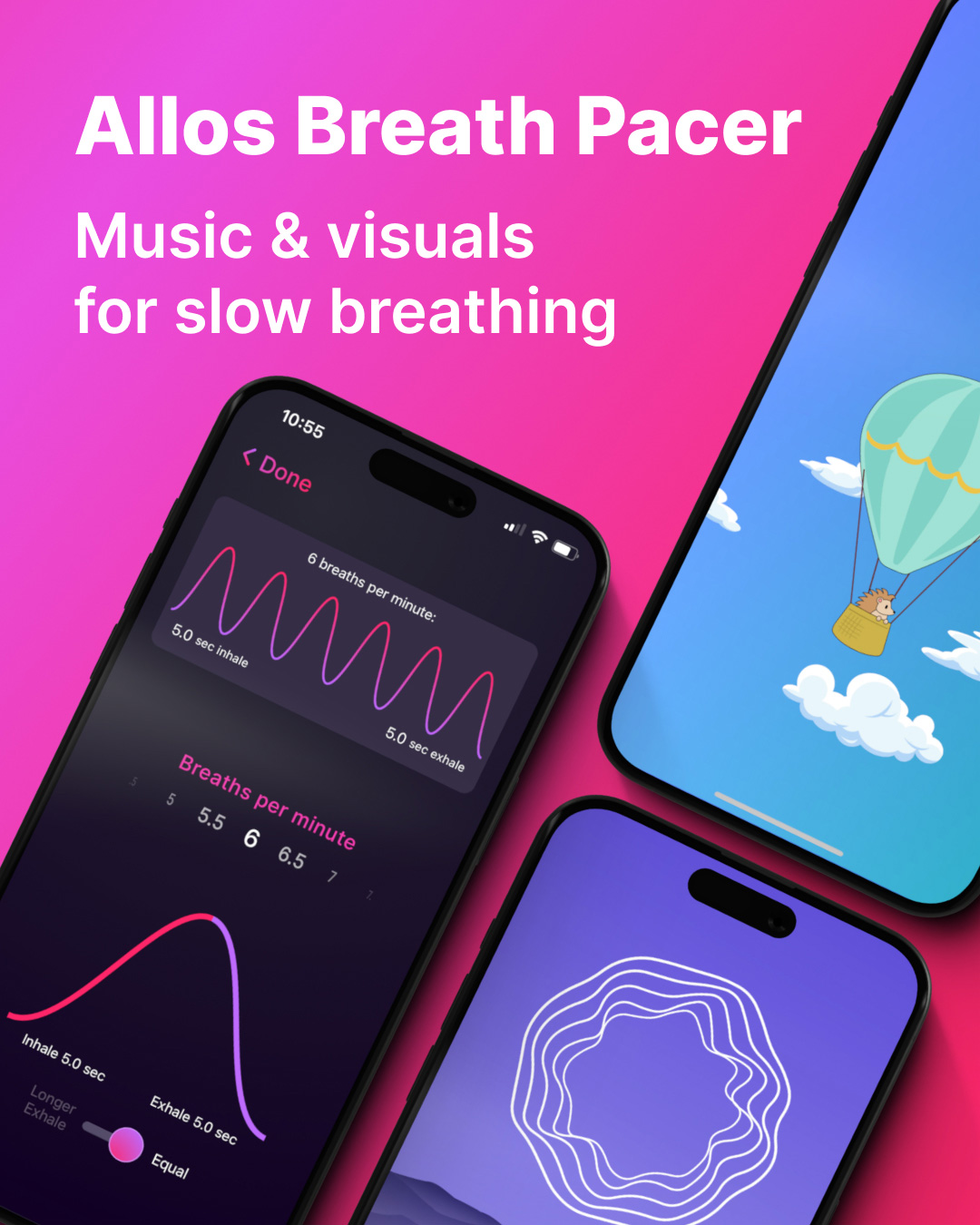 Allos Breath Pacer - Music and visuals for slow paced breathing