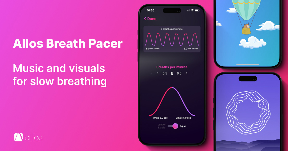 Allos Breath Pacer - Music and visuals for slow paced breathing