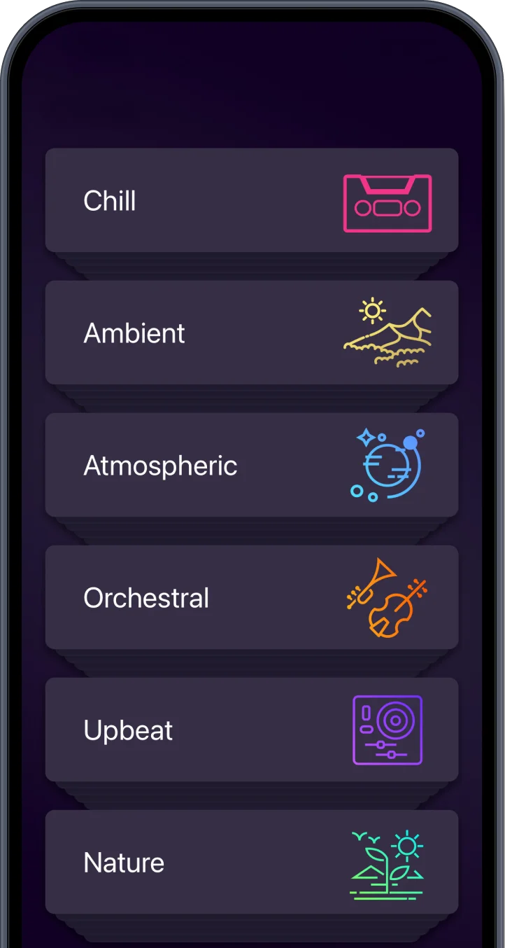 Allos app audio selection screen